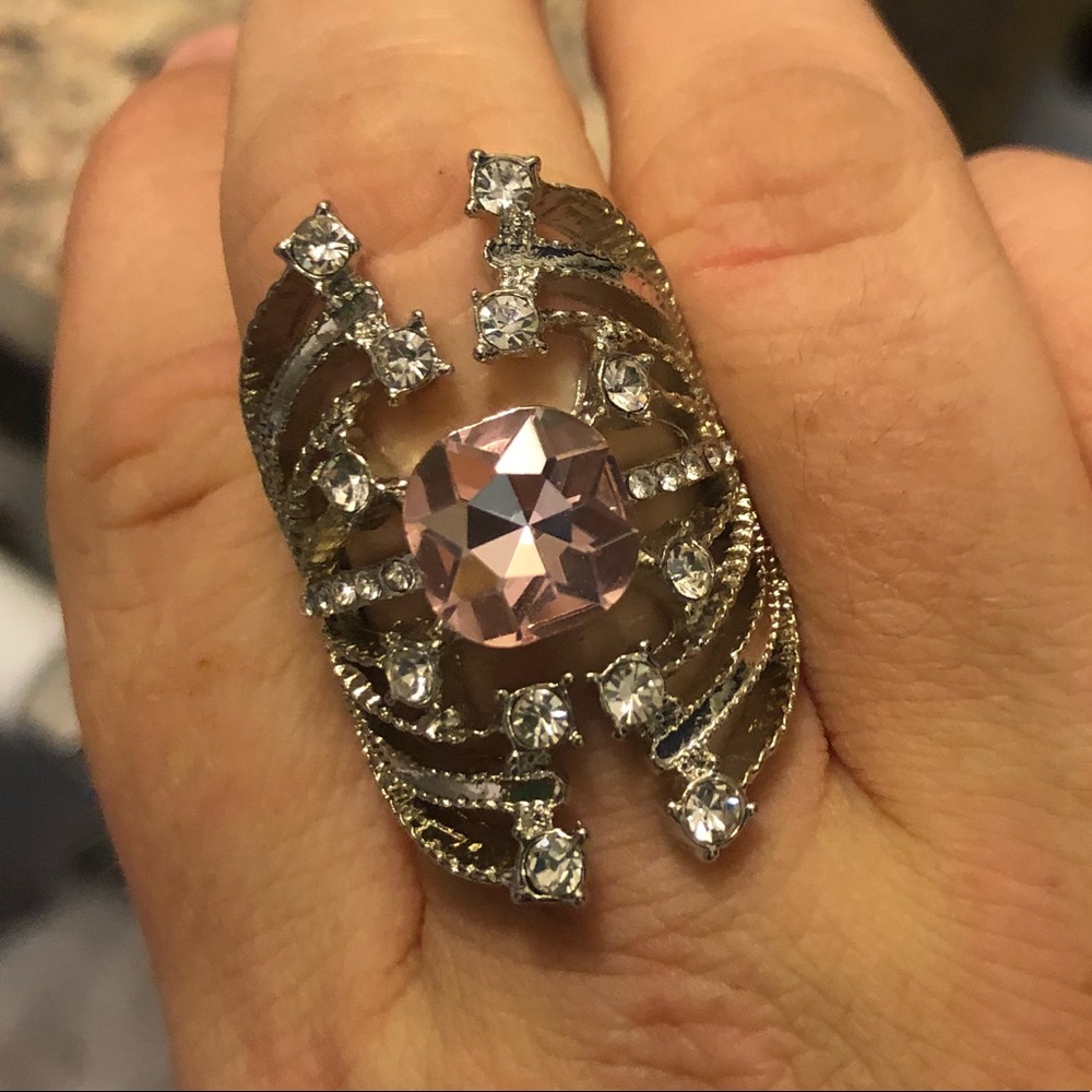 Beautiful pink bling ring